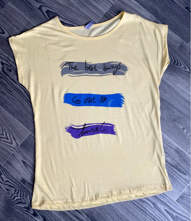 

Жіноча Футболка HAZARD THE BEST жовта Батал 21251 (4XL (56))