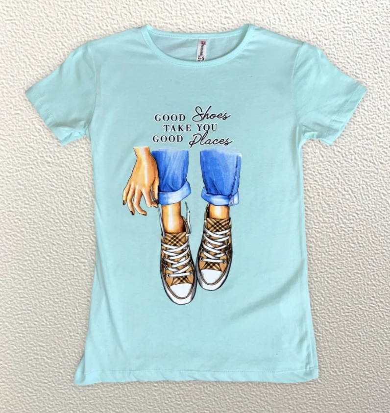 

Жіноча Футболка HAZARD КЕДИ GOOD SHOES мятна 2174 (S (44))