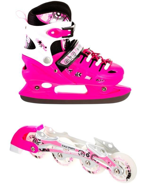 

Ролики-коньки Scale Sport Pink (2в1) размер 38-41