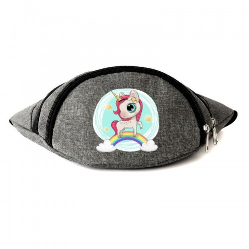 

Сумка Бананка Единорог 0026 на пояс Moon Unicorn EDN 0026 grey серый