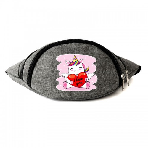

Сумка Бананка Единорог 0024 на пояс Moon Unicorn EDN 0024 grey серый