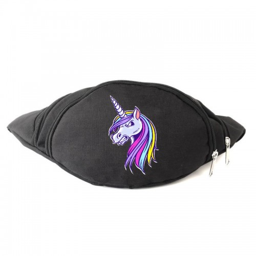

Сумка Бананка Единорог 007 на пояс Moon Unicorn EDN 007 black черный