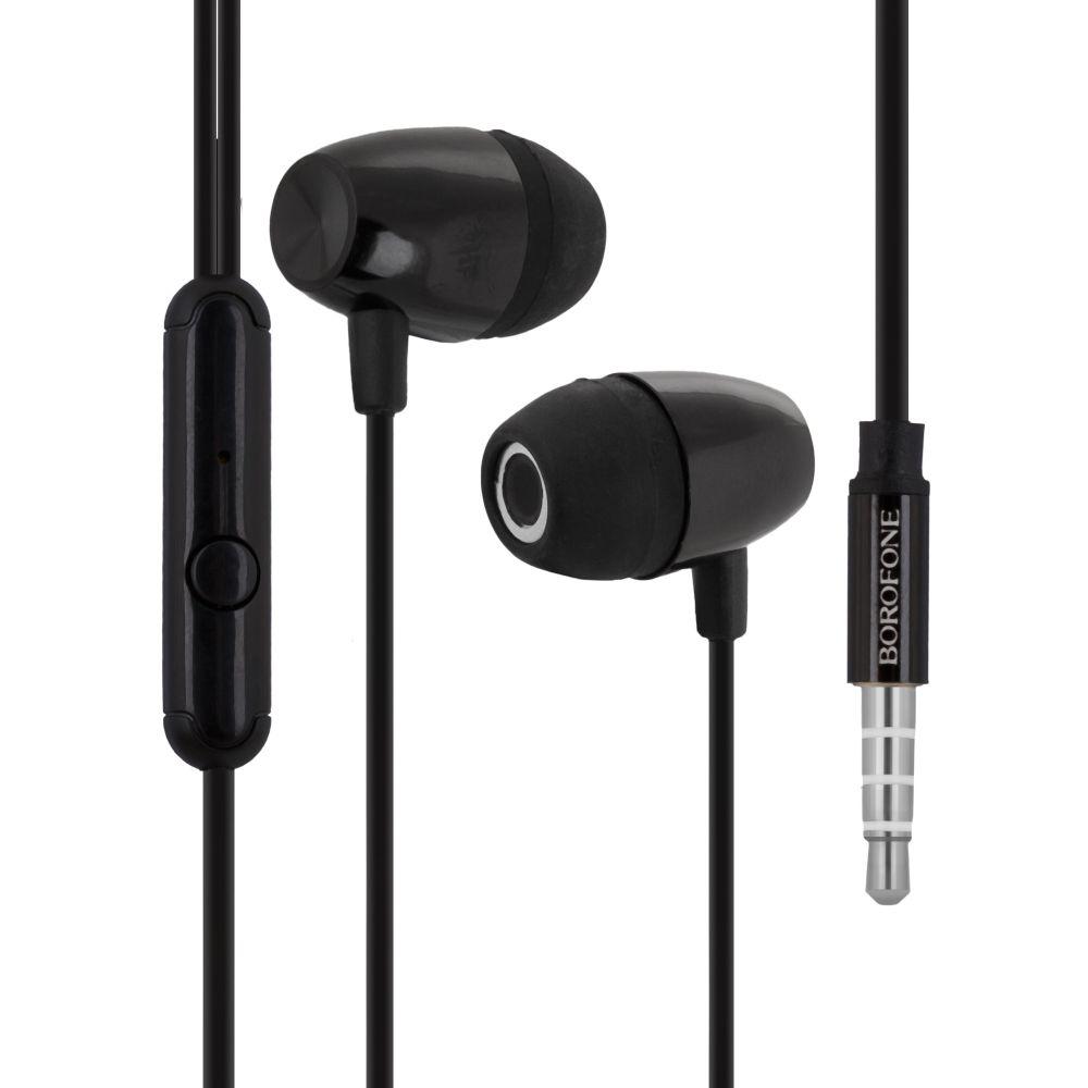 

Вакуумные наушники Borofone BM57 Platinum гарнитура для телефона Черный