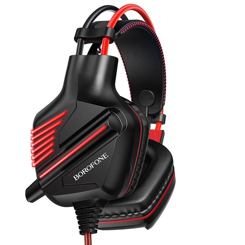

Наушники Borofone BO101 PC игровая гарнитура для компьютера Черно-Красный