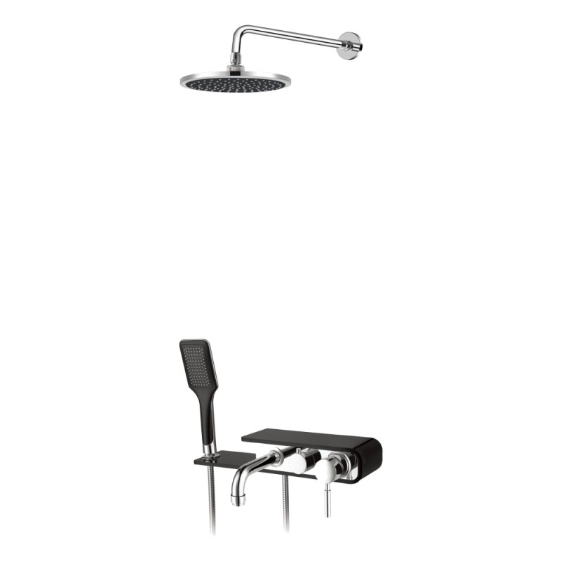 

Душевая система Q-tap BLA 1111 QT1111BLA чорний / хром (69429)