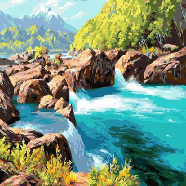 

Картина по номерам "Горная река" 40*50см