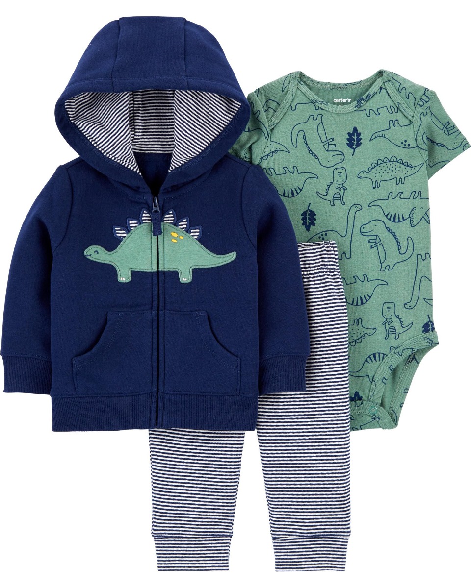 

Комплект Carters 3в1Dinosaur Little Jacket Set 78-83 см (размер 18М) синий