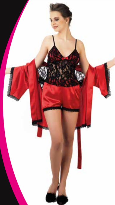 

Комплект з пеньаром For Dreams 8534 XL Красный