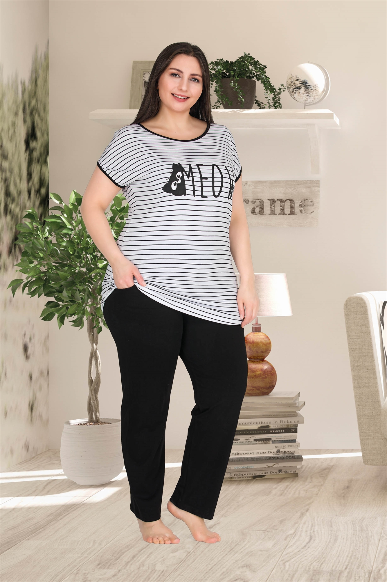 

Жіноча піжама великий розмір Lady 10785 3XL Мультицветной
