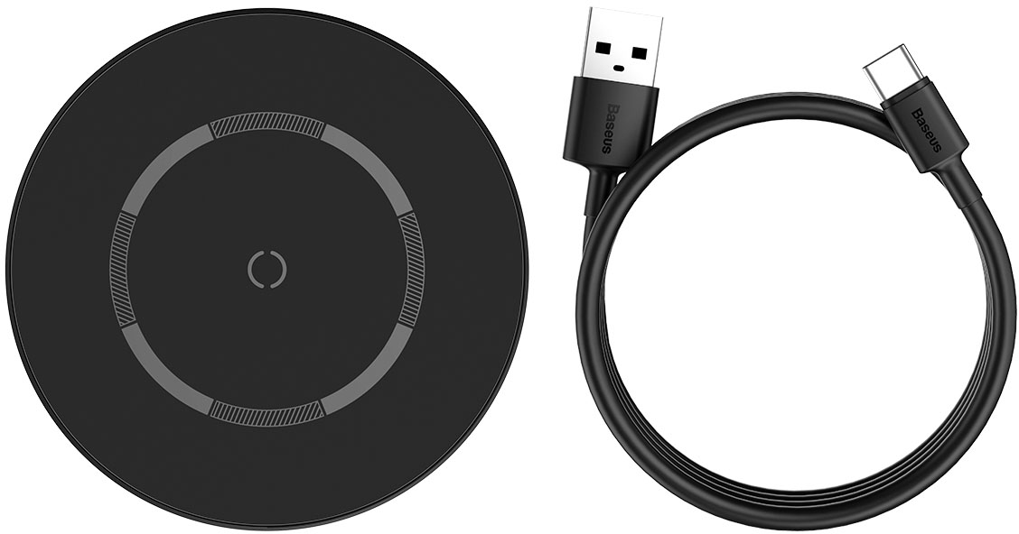 

Беспроводное ЗУ Baseus Simple Magnetic Wireless Charger Black (WXJK-E01)