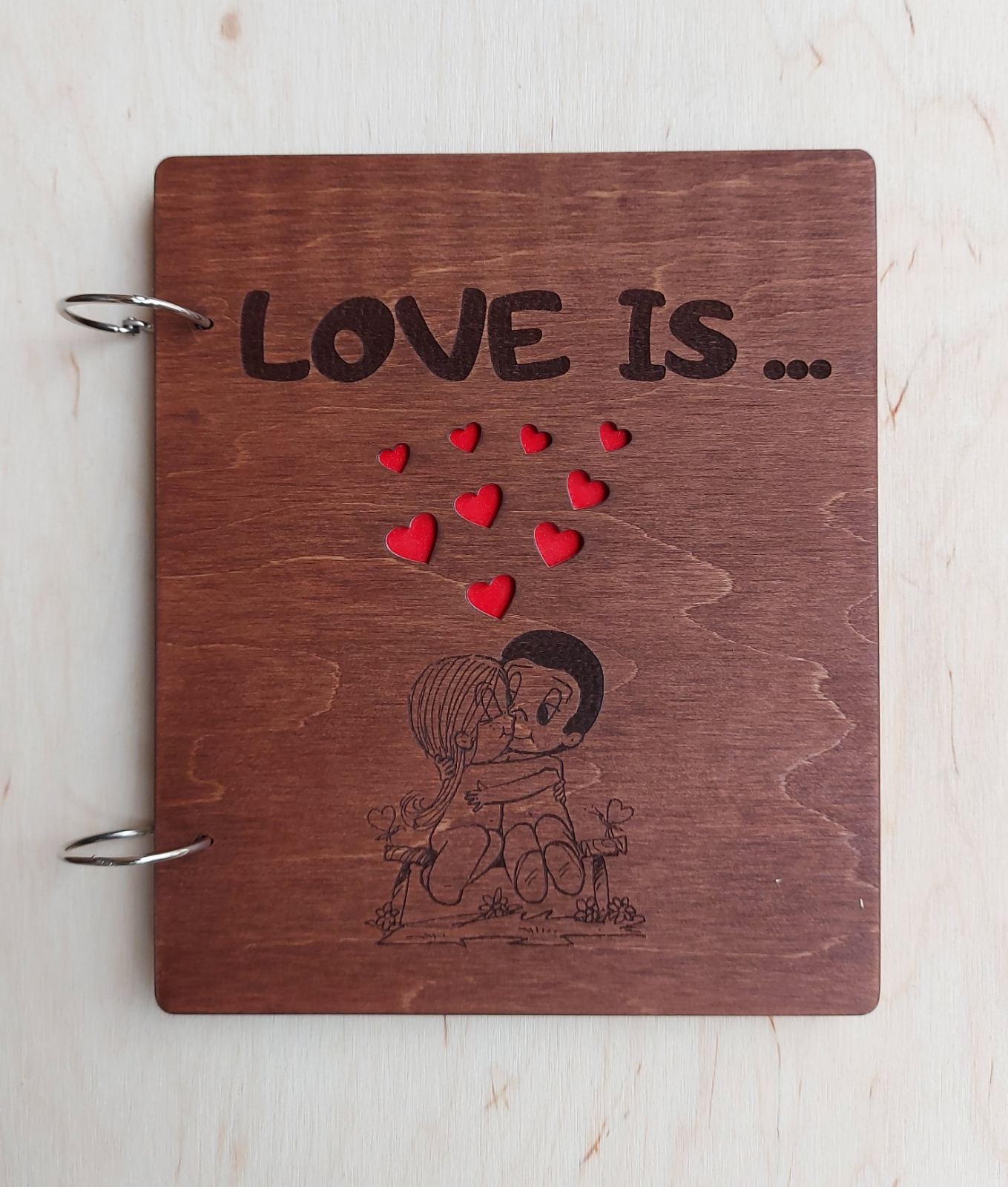 

Деревянный альбом для фото и записей «Love is»