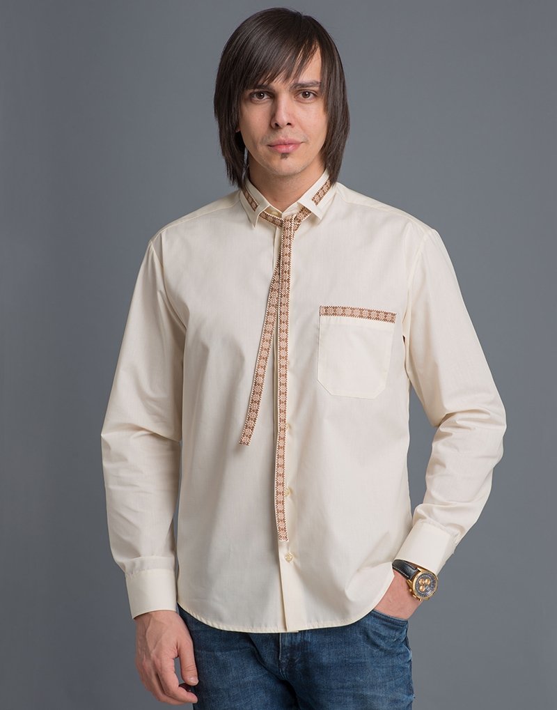 

Сорочка Етно-Сіті Вузлик L Світло-бежева (821/L)