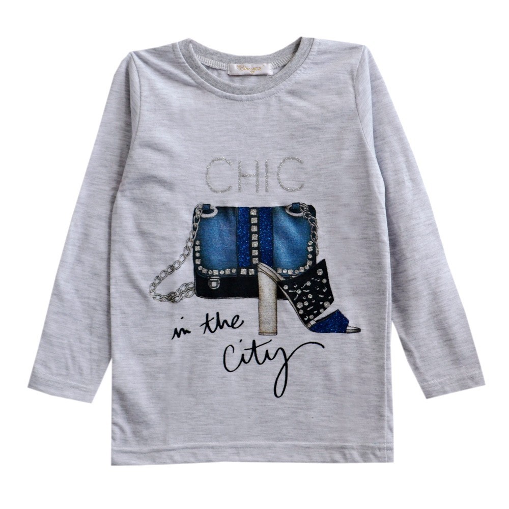 

Футболка с длинным рукавом Vitusya Chic 122 см Серая