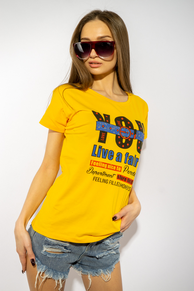 

Стильная женская футболка Time of Style 85F282 XL Желтый