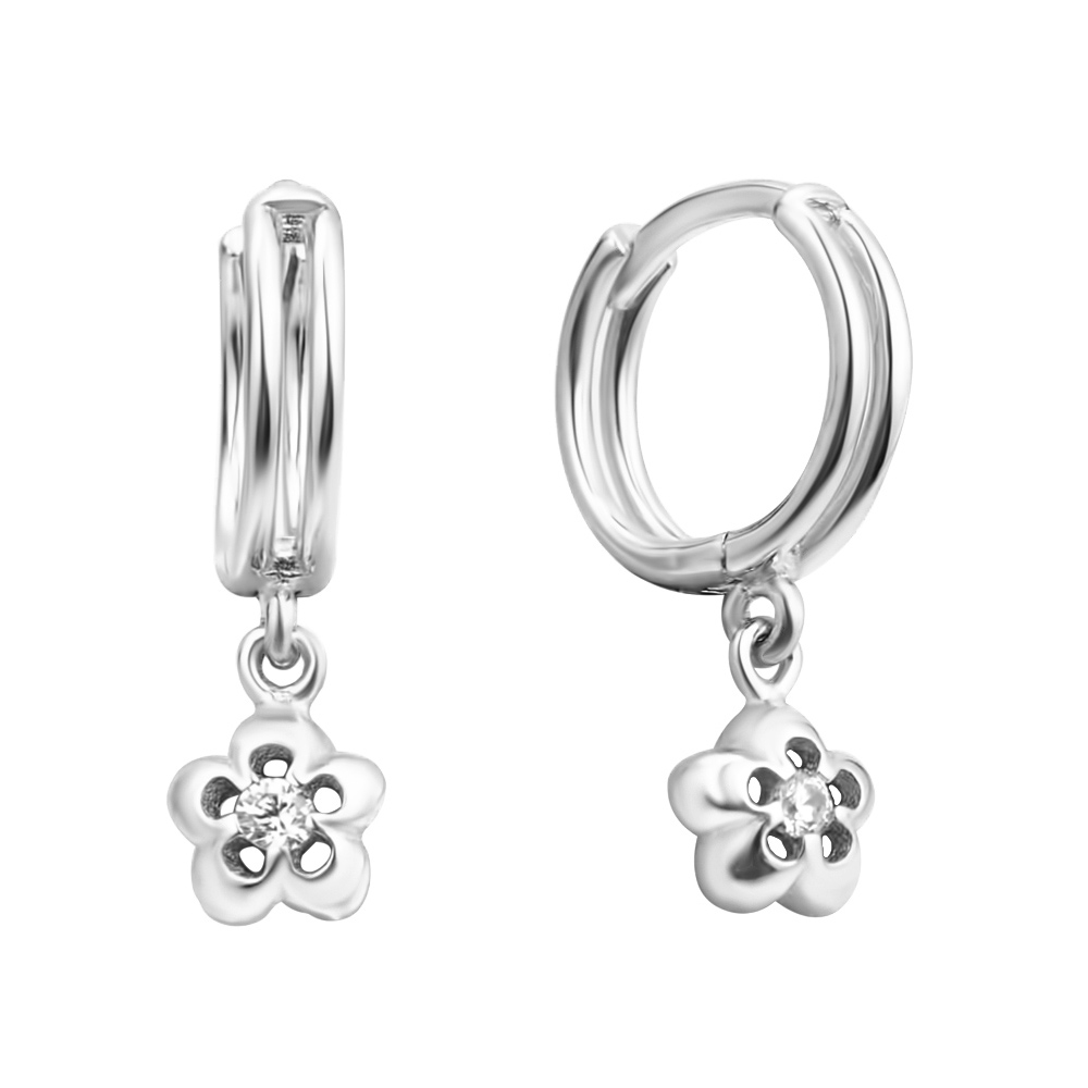 

Серебряные серьги-подвески с цирконием 000129432