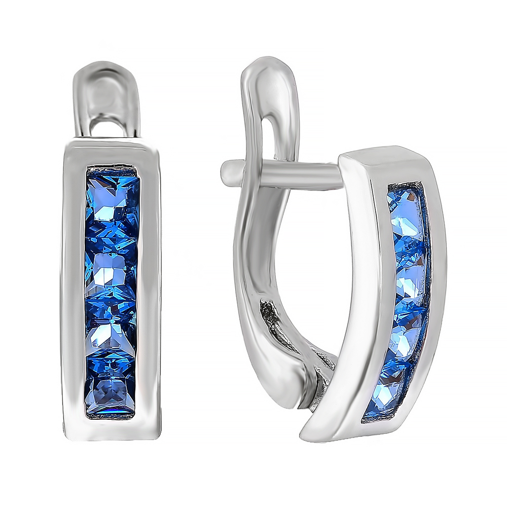 

Серьги из серебра с голубыми фианитами Дублин 000028980