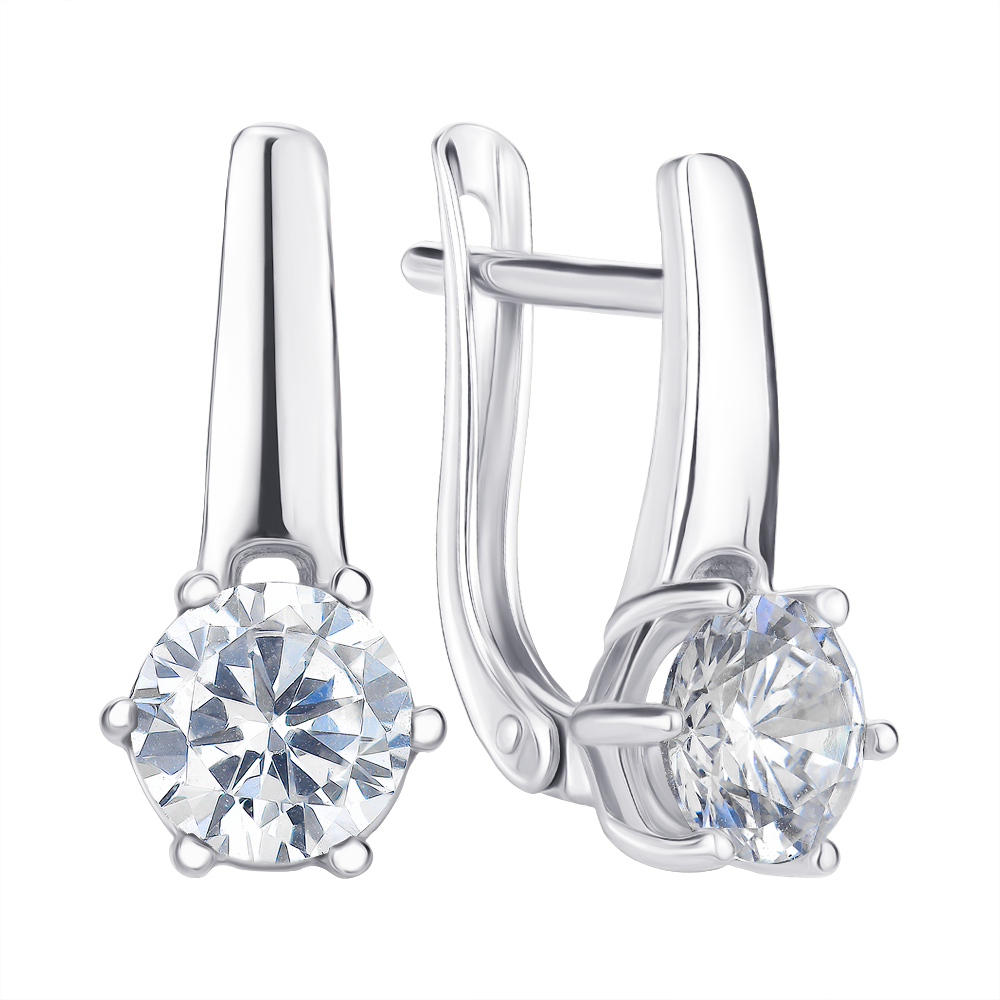 

Серьги из белого золота с фианитами 000142364