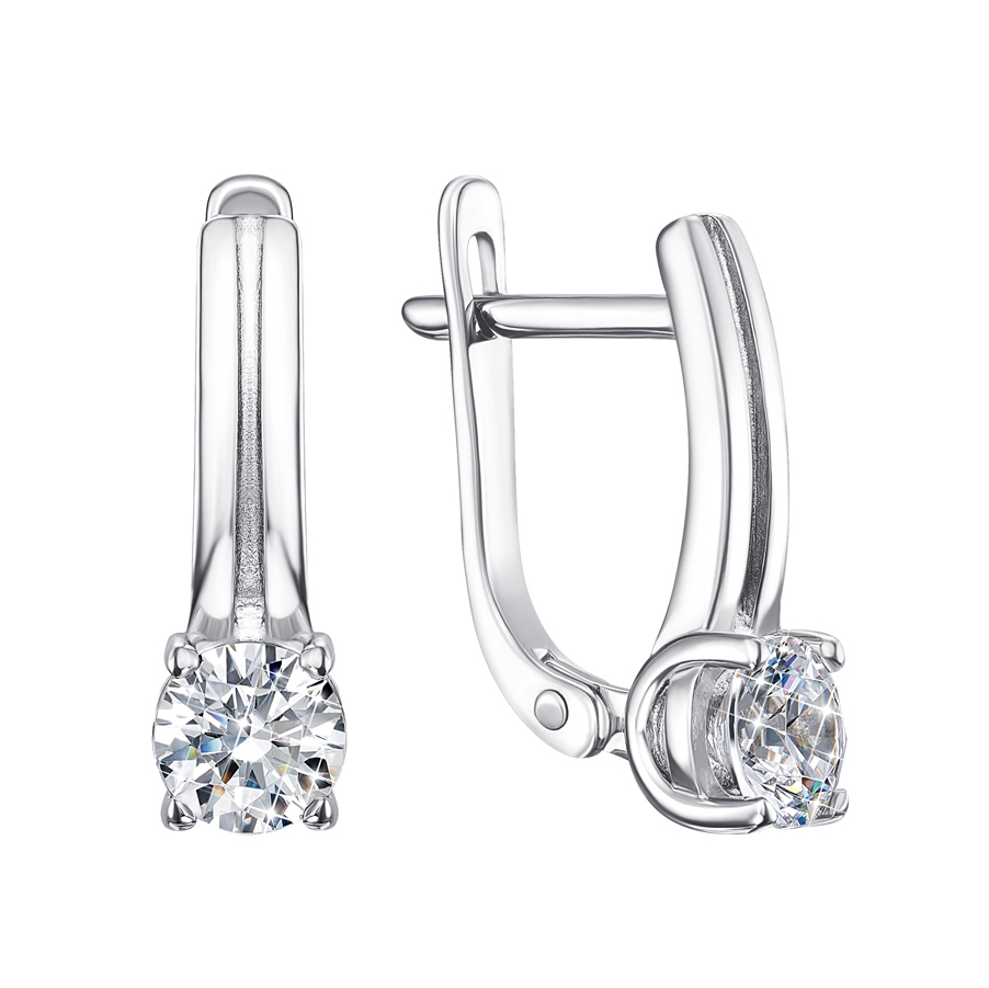 

Серебряные серьги с фианитами S Zirconia и родированием 000129544