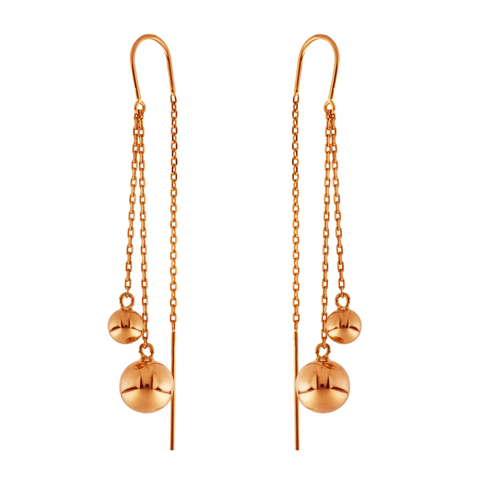 

Серьги-протяжки Аннализа в красном золоте 000054903