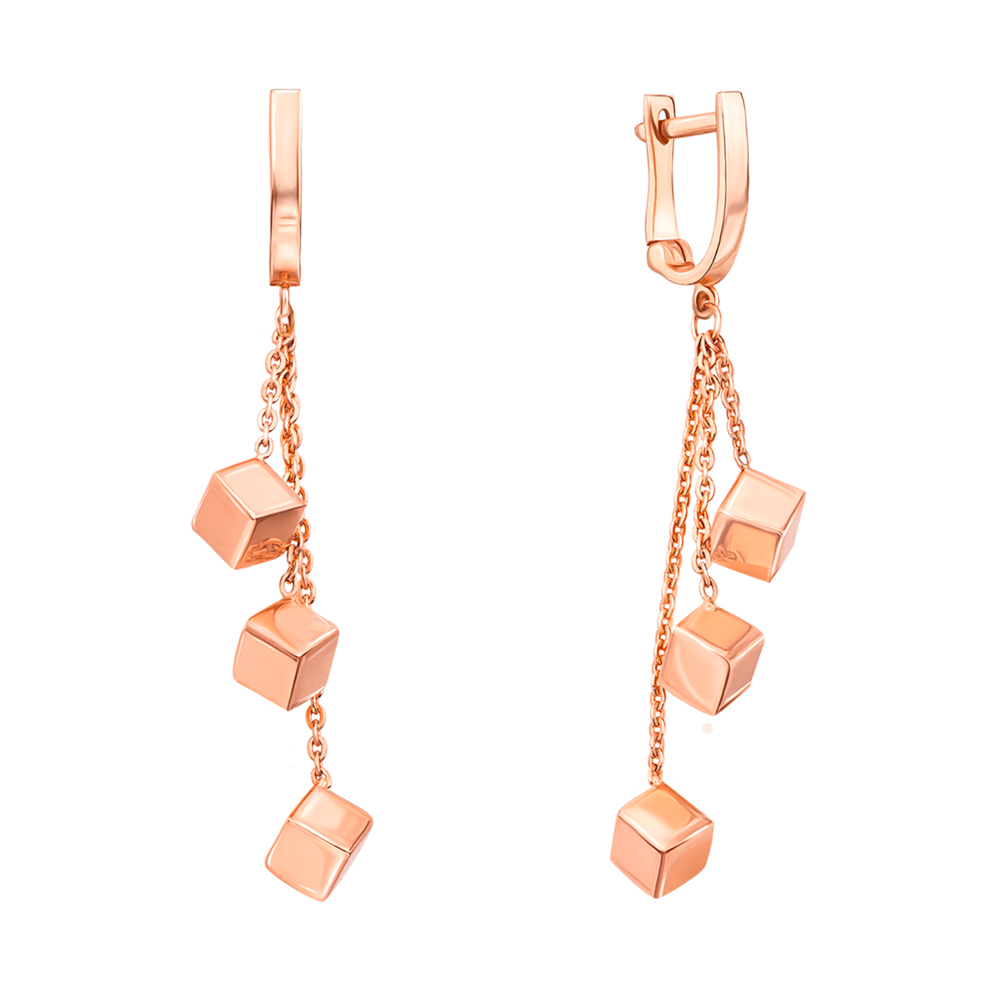 

Серьги-подвески из красного золота 000133987