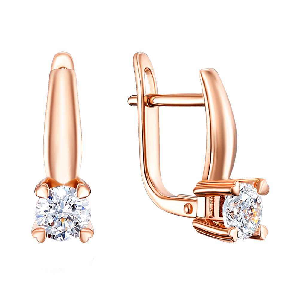

Серьги из красного золота с кристаллами Swarovski 000137433