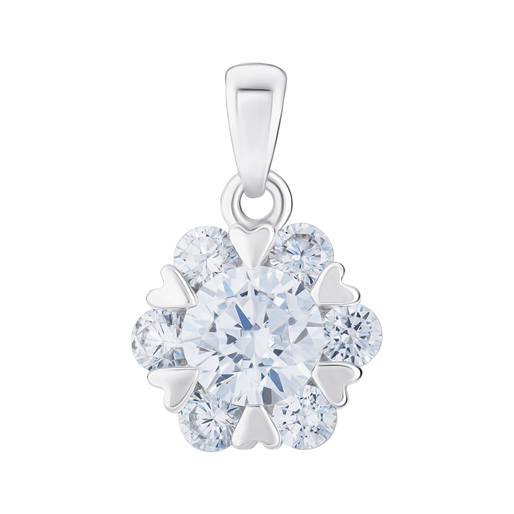 

Серебряная подвеска с фианитами 000147289
