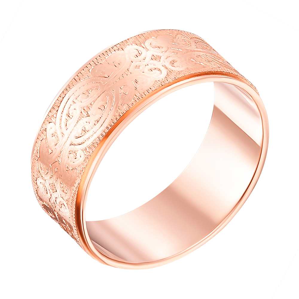 

Обручальное кольцо из красного золота с алмазной гранью 000000320 18 размера