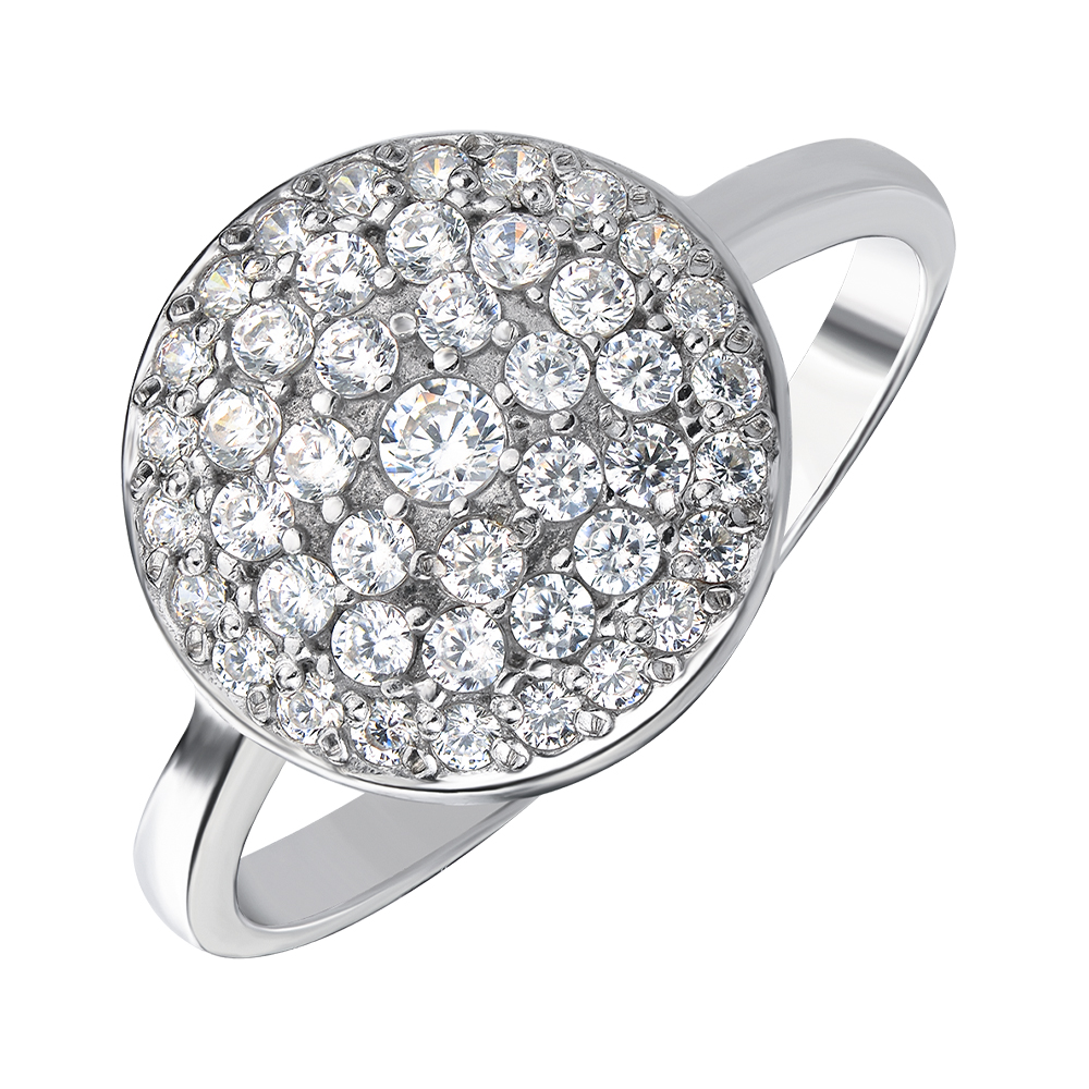 

Серебряное кольцо с фианитами 000143869 16.5 размера