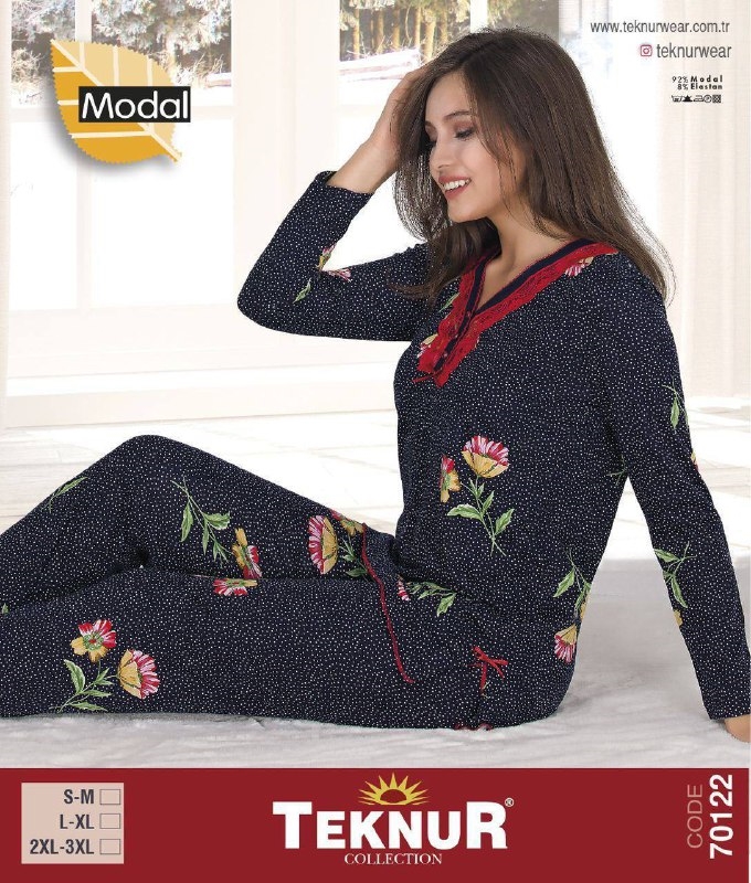 

Жіноча піжама Teknur 70122 2XL Черный