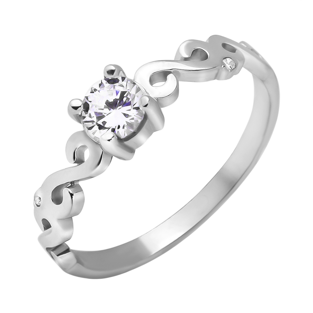 

Серебряное кольцо с фианитами 000119124 17 размера