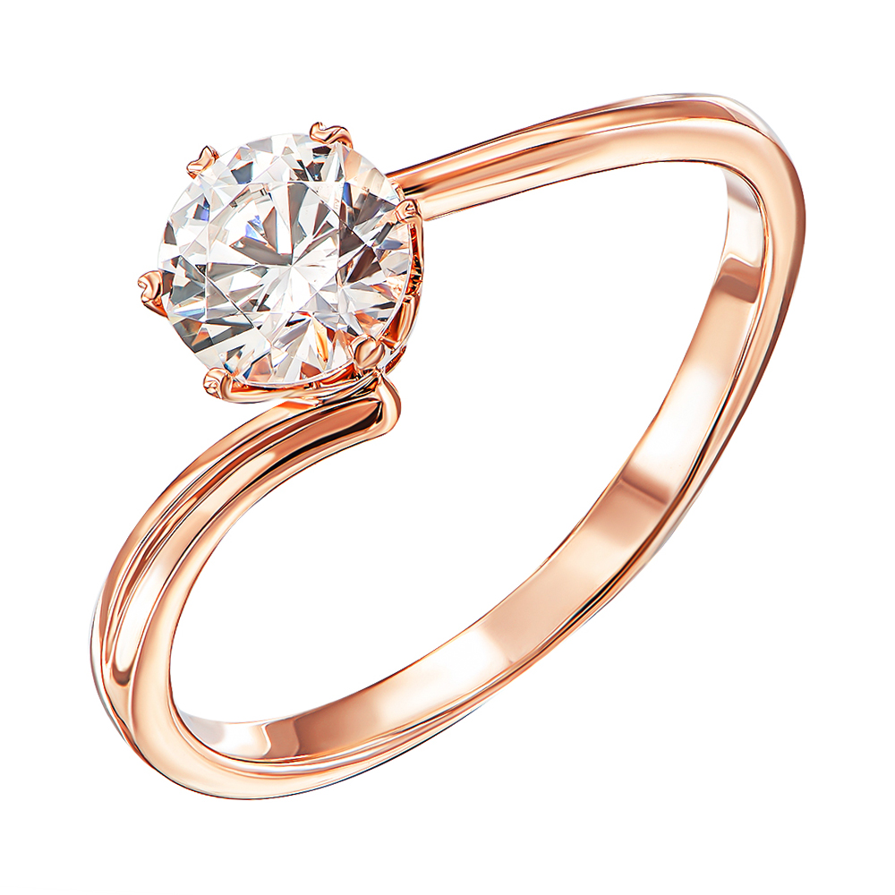 

Кольцо из красного золота с фианитом S Zirconia 000137916 18.5 размера
