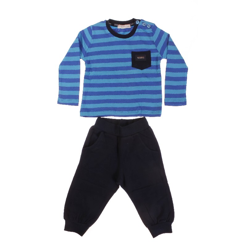 

Футболка с длинным рукавом + Брюки для мальчика BREEZE 13972 86 см ярко-синий/т-синий (476485)