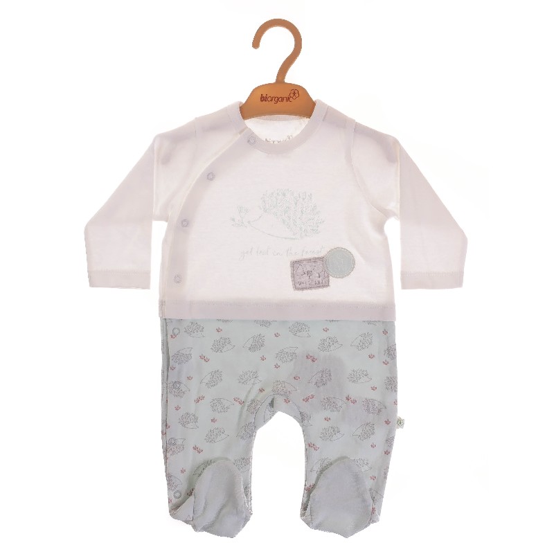 

Комбинезон для девочки BIBABY 60471 56 см кремовый/мятный (475735)