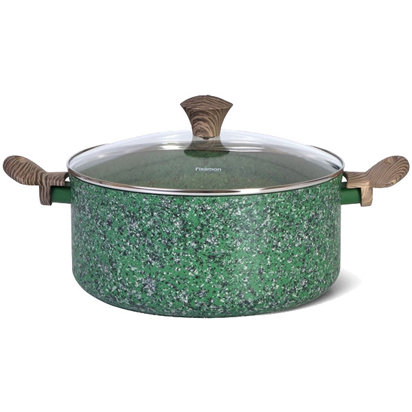 

Кастрюля Fissman MALACHITE с крышкой 7,6 л для индукции с антипригарным покрытием 14308