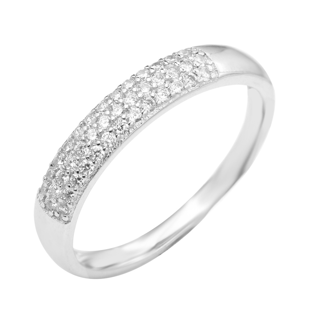 

Серебряное кольцо с фианитами 000122742 16.5 размера