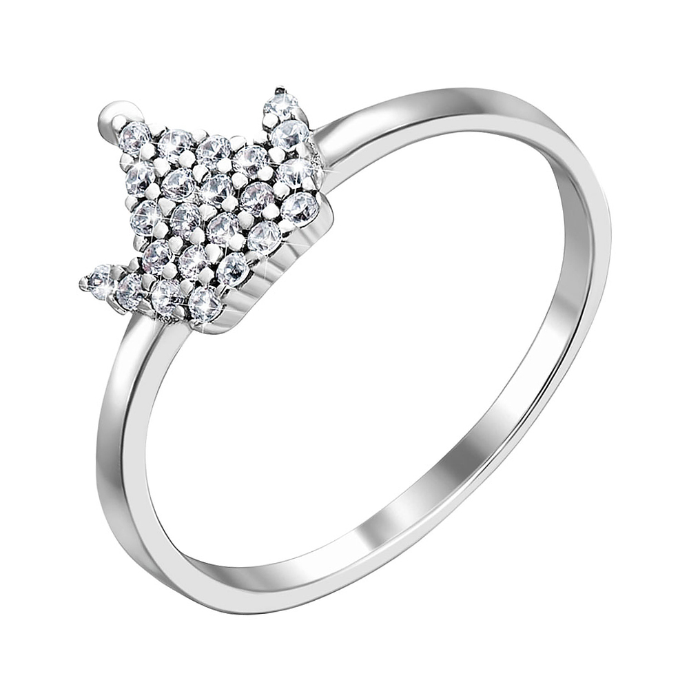 

Серебряное кольцо с фианитами 000140026 18 размера