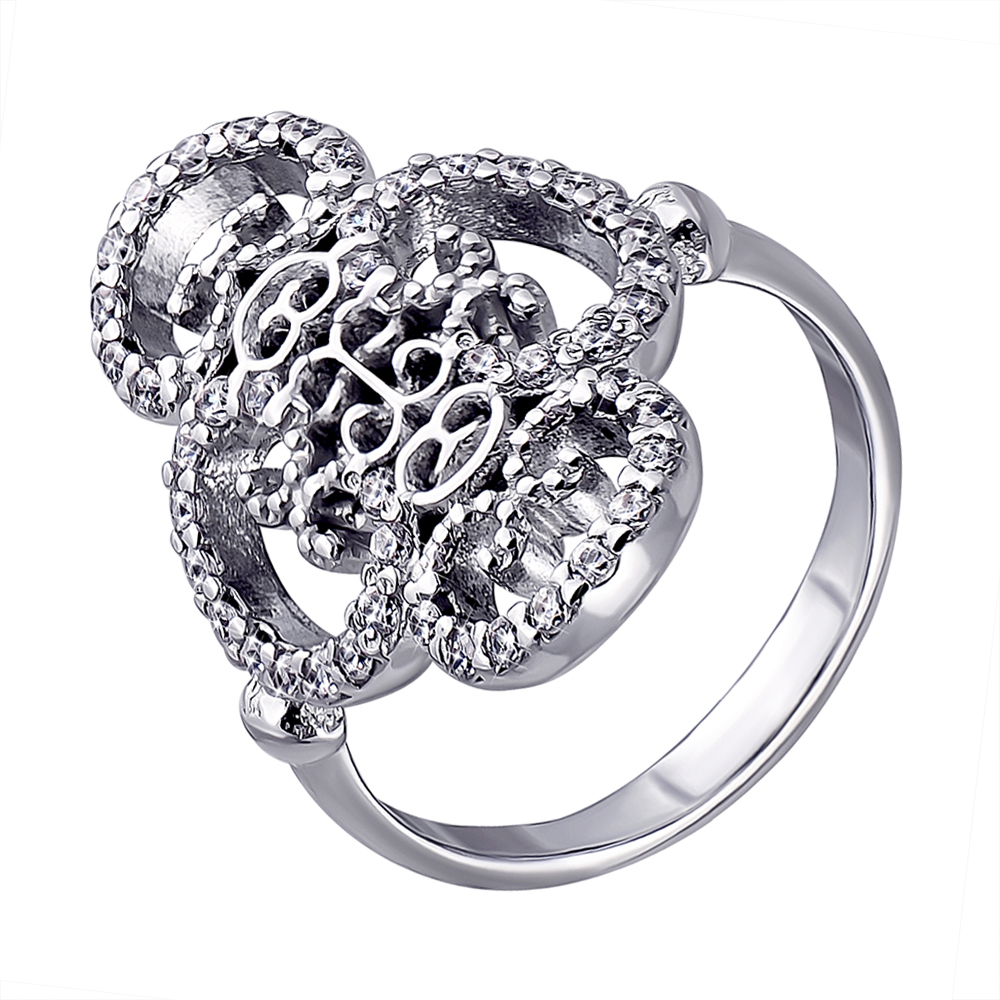 

Серебряное кольцо с фианитами 000139958 17.5 размера