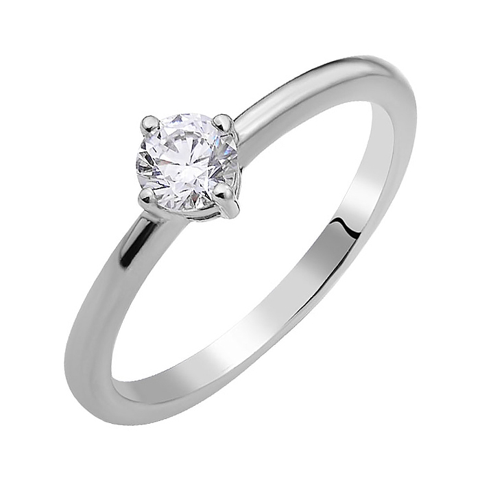 

Серебряное кольцо с цирконием Swarovski 000103090 18.5 размера