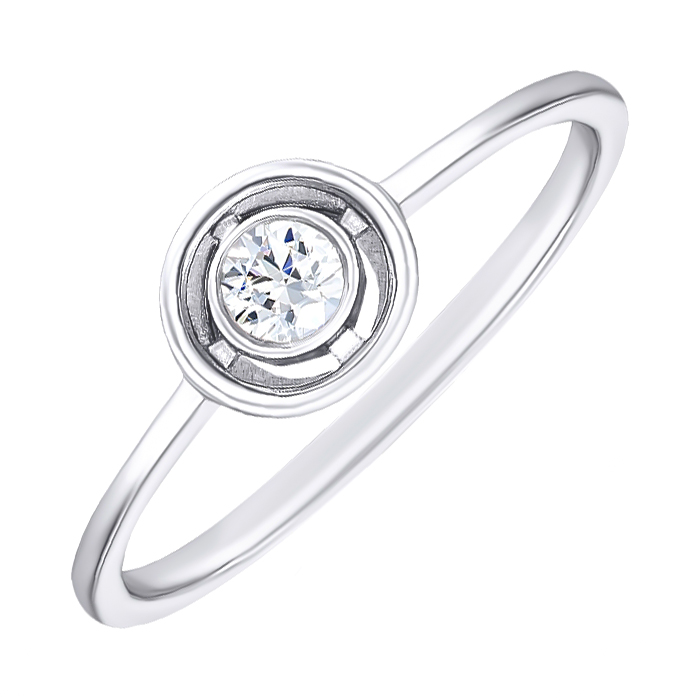 

Серебряное кольцо с кристаллом Swarovski 000137899 16.5 размера