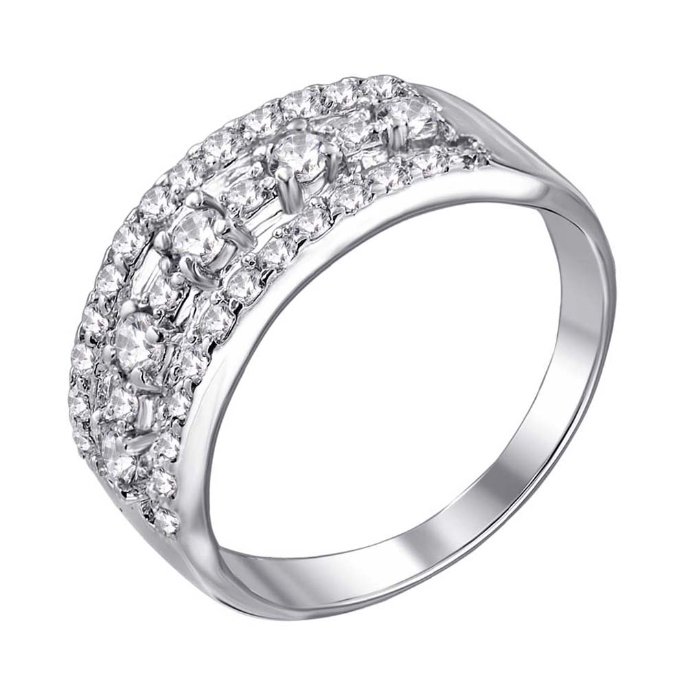 

Серебряное кольцо с фианитами 000140572 17.5 размера