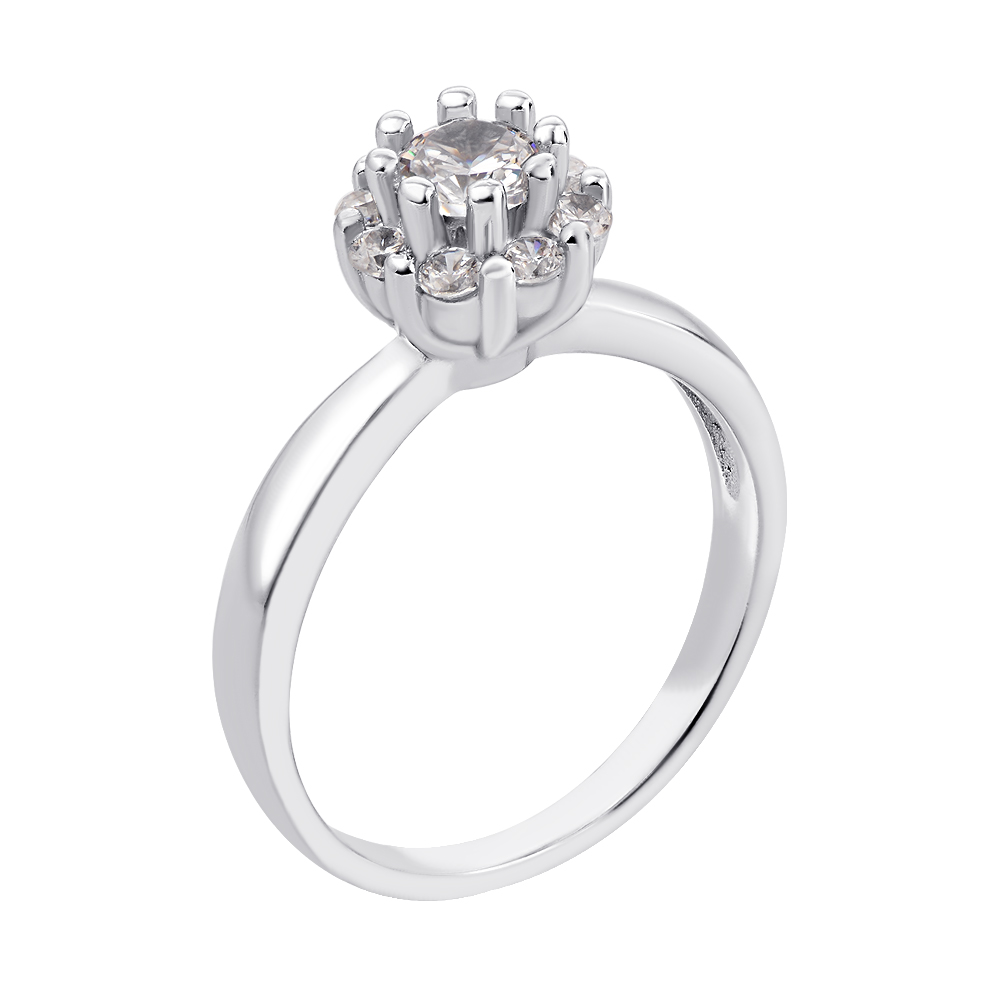 

Серебряное кольцо с фианитами 000134539 17 размера