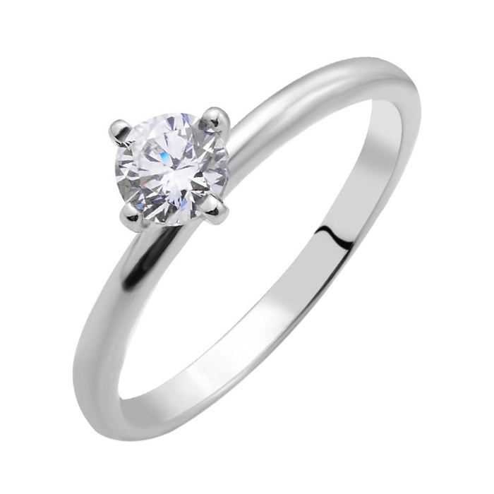

Серебряное кольцо с цирконием Swarovski 000103106 17.5 размера