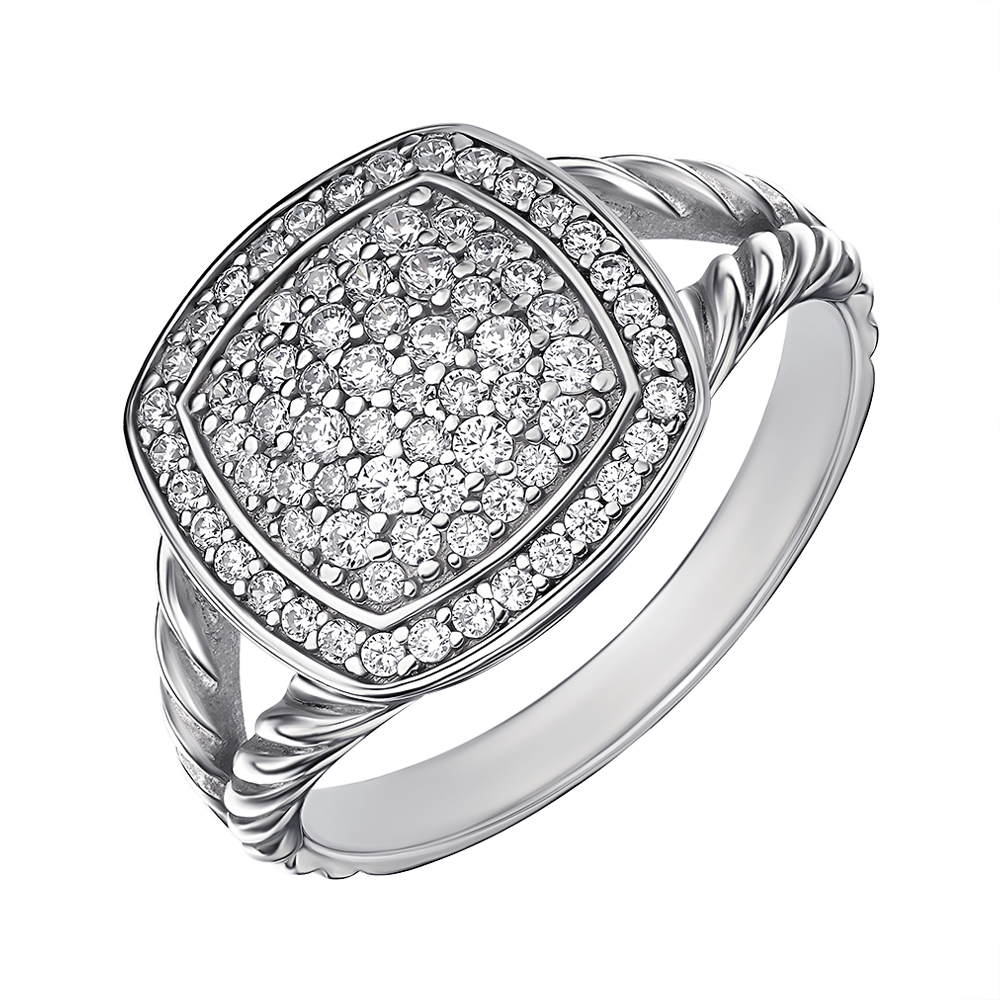 

Серебряное кольцо с фианитами 000146100 20 размера