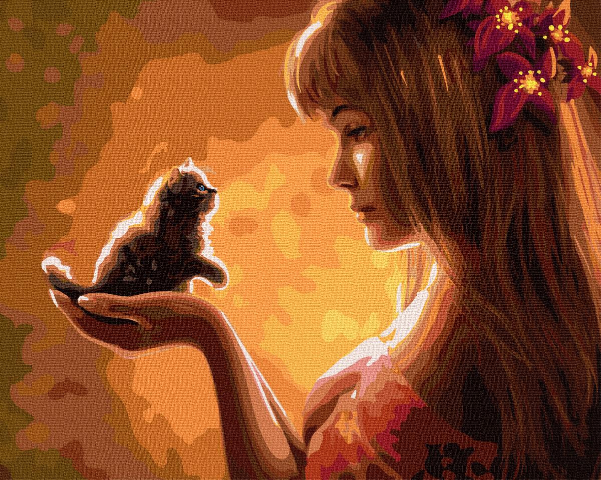 

Картина рисование по номерам Rainbow Art Нежное создание BRM35210 40х50 см Коты и собаки набор для росписи краски, кисти, холст