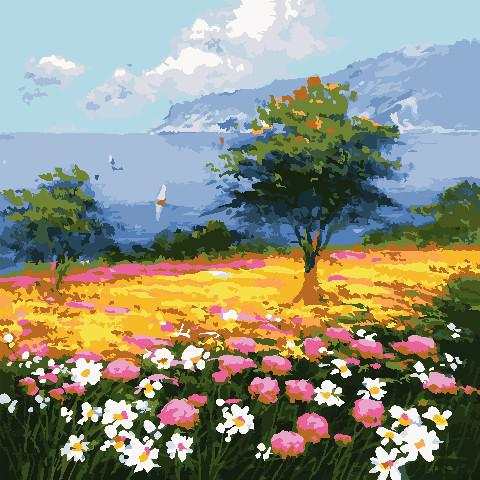 

Картина рисование по номерам ArtStory Итальянский пейзаж AS0802 40х40 см Пейзаж, природа набор для росписи краски, кисти, холст