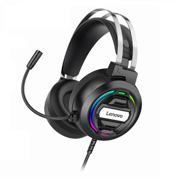 

Наушники геймерские проводные Lenovo H401 Stereo USB гарнитура с динамиком и микрофоном Black