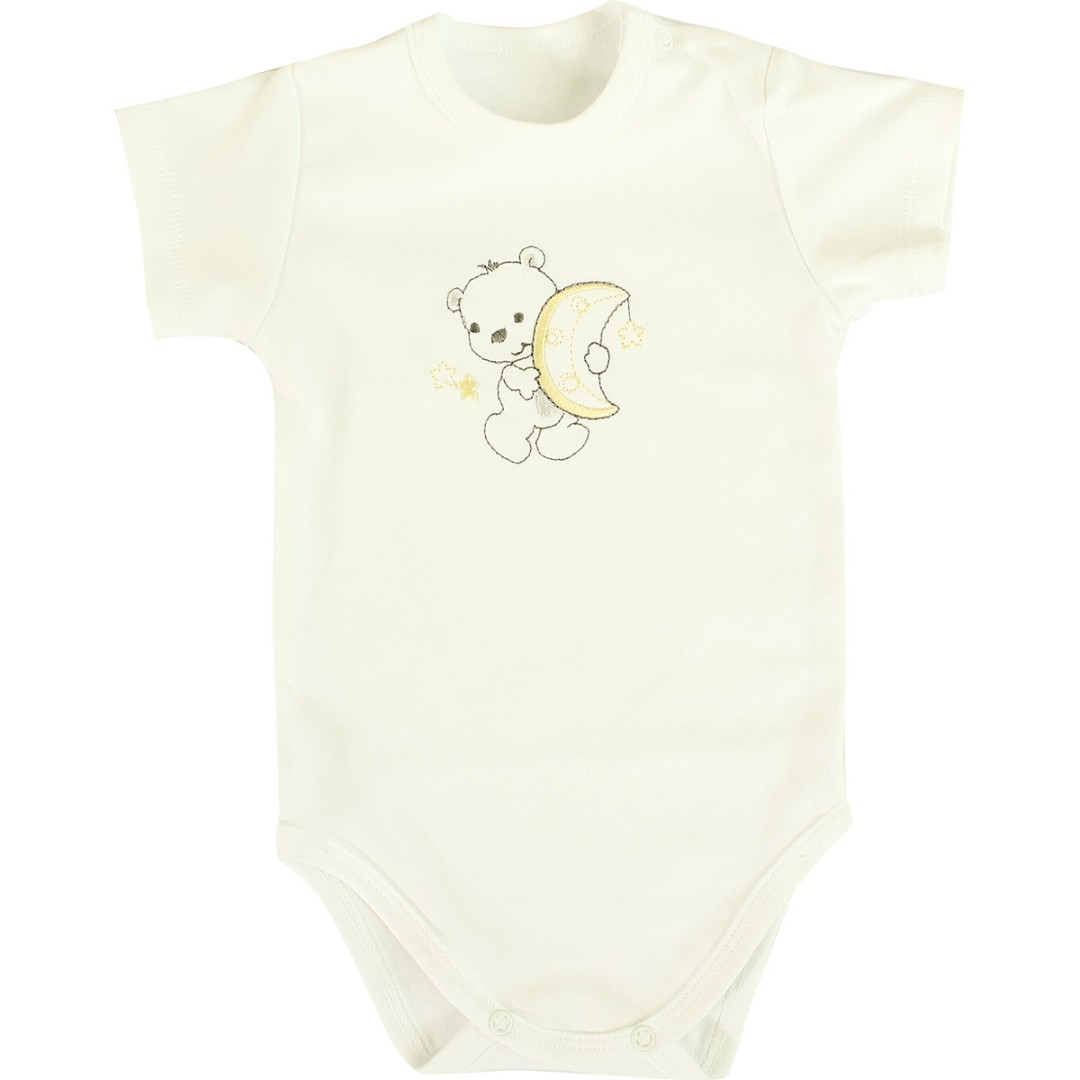 

Боді на короткий рукав 68 см. молочний BD4-1-beige-22 Ladan