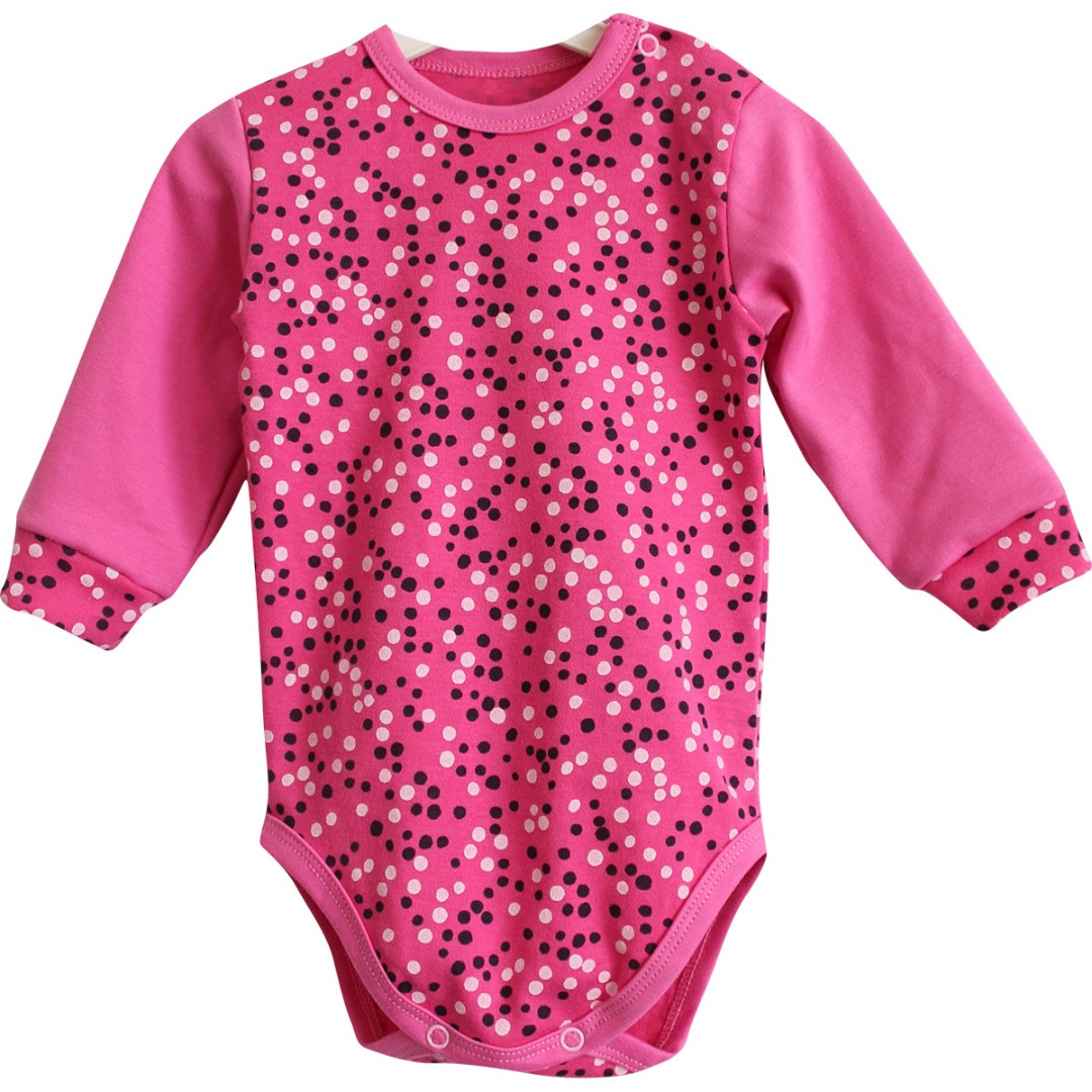 

Боді для малюка, інтерлок 62 см. малюнок BD11-GoroshPink-20 Ladan