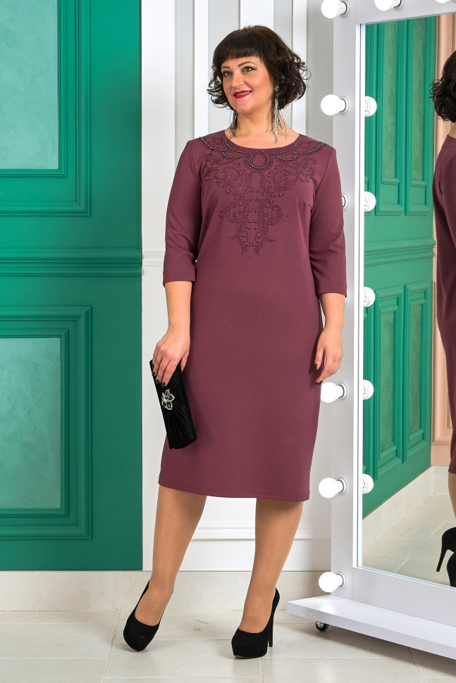 

Платье Alenka Plus 14342-5 темный фрез, Платье Alenka Plus 14342-5 темный фрез, 62