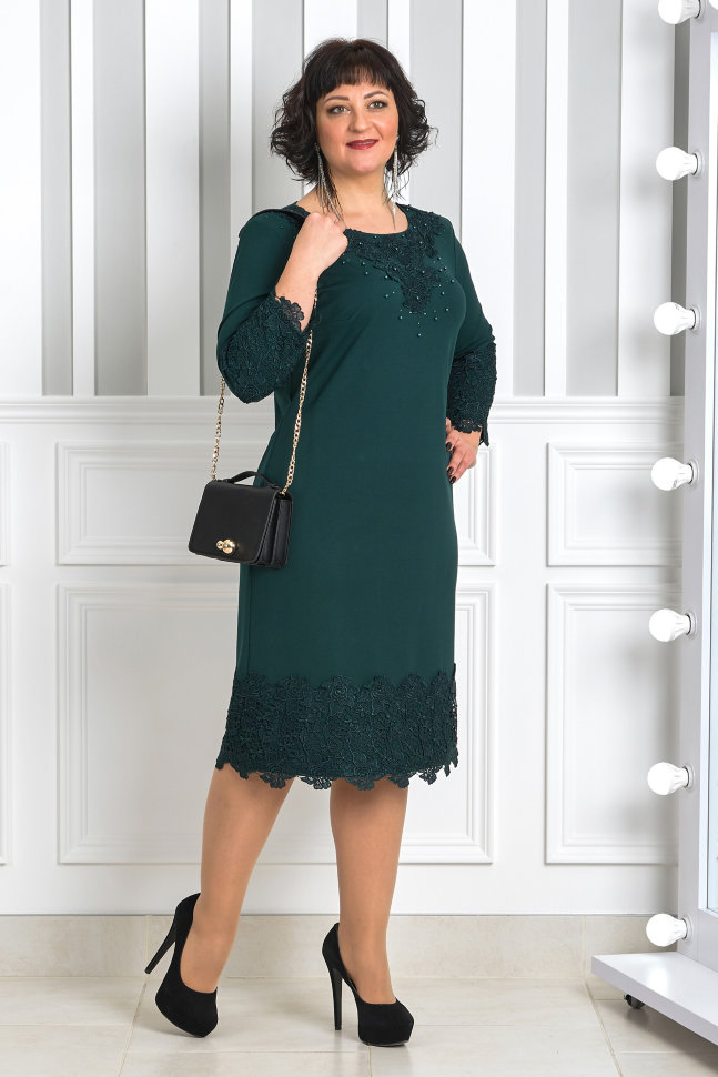 

Платье Alenka Plus 14339-3 бутылочный, Платье Alenka Plus 14339-3 бутылочный, 60